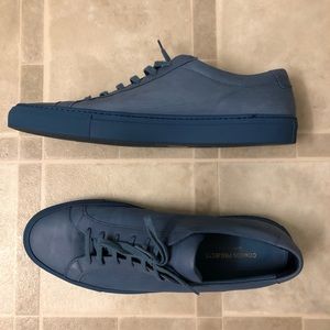 Common Projects Achilles Low Blue Leather Sneaker